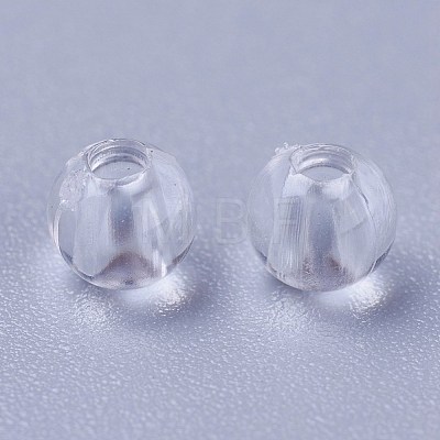 Transparent Clear Acrylic Round Beads X-PL526_4MM-1