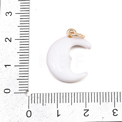 Brass Enamel Pendants X-ENAM-I087-03C-1