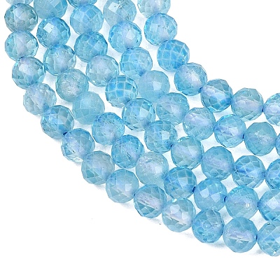Natural Blue Topaz Beads Strands G-B175-D21-4mm-1