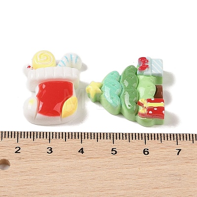 Christmas Opaque Resin Decoden Cabochons RESI-S391-08-1