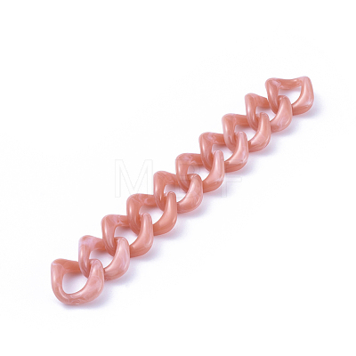 Handmade Acrylic Curb Chains AJEW-JB00591-02-1