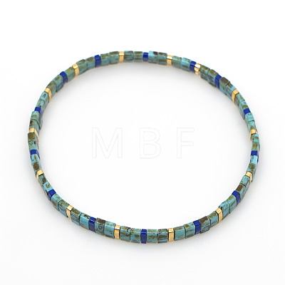 Bohemian Glass Seed Beaded Stretch Bracelets JM4508-30-1