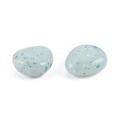 Marbled Stone Style Opaque Acrylic Beads OACR-G009-09A-1