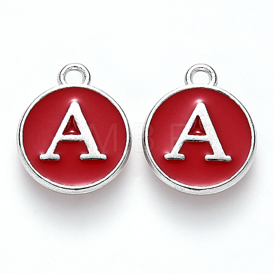 Platinum Plated Alloy Enamel Charms LS-X-ENAM-S118-03A-P-1