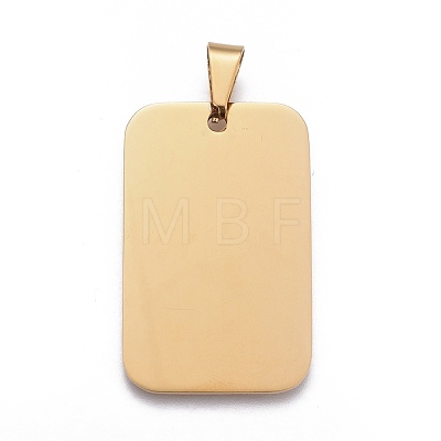 Rectangle Tag Pendants STAS-H061-04M-1