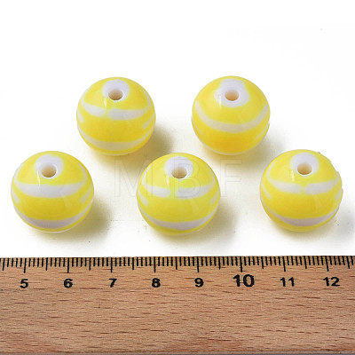 Opaque Striped Acrylic Beads MACR-S373-27B-06-1