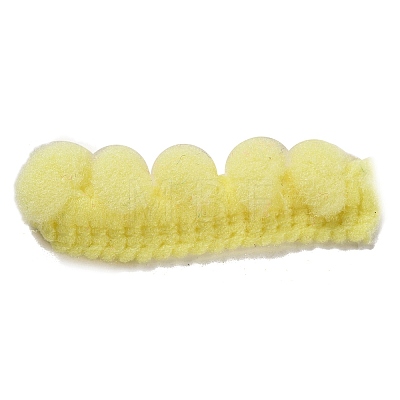 Nylon Pom Pom Ball Lace Ribbon OCOR-WH0097-58C-1
