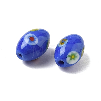 Handmade Millefiori Glass Beads LAMP-U004-02-1