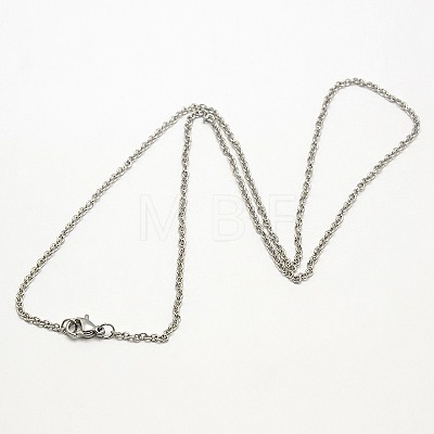 Tarnish Resistant Trendy Unisex 304 Stainless Steel Cable Chain Necklaces X-NJEW-M057-A-01-1