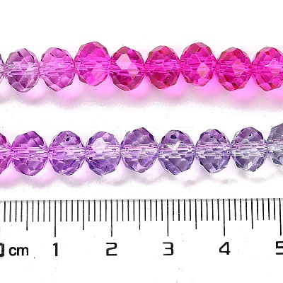 Transparent Painted Glass Beads Strands X1-DGLA-A034-T8mm-A06-1