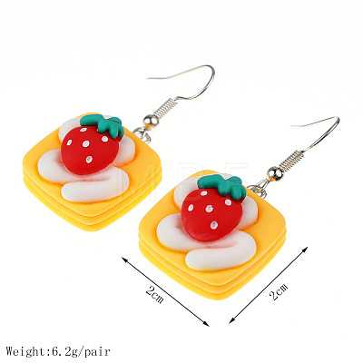 Food Theme Resin Dangle Earrings FS-WGC167F-15-1