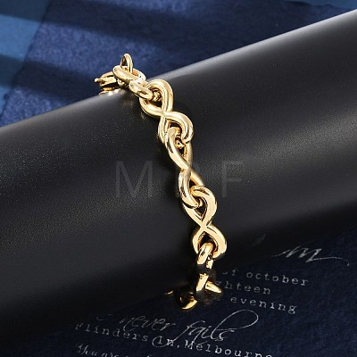 304 Stainless Steel Infinity Link Chain Bracelets for Women Men BJEW-F488-53B-G-1