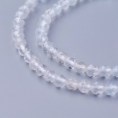 Natural White Topaz Beads Strands G-F619-28-4mm-1