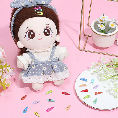 60Pcs 10 Colors Baking Paint Iron Doll Snap Hair Clips PHAR-PH0001-20-1