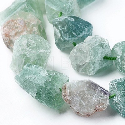 Raw Rough Natural Fluorite Beads Strands G-E343-01-1