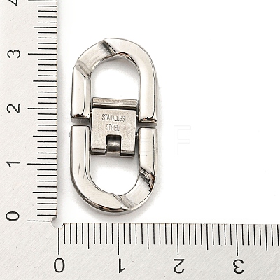 304 Stainless Steel Fold Over Clasps STAS-D026-01C-P-1