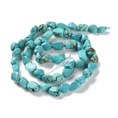 Dyed & Heated Natural Turquoise Beads Strands X-G-P497-01C-17-1