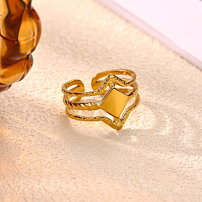 304 Stainless Steel Cuff Open Rings WG7E2DC-01-1