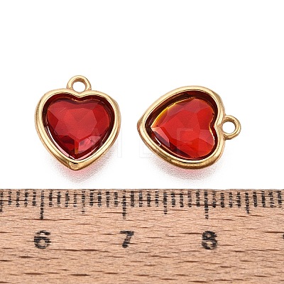 Valentine's Day 304 Stainless Steel with Glass Charms STAS-Q119-01G-02-1