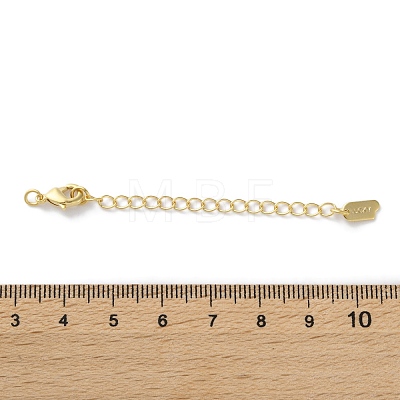 Brass Lobster Clasps & Ends with Chain KK-F880-35G-1