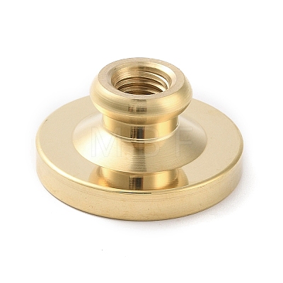 Golden Plated Brass Wax Sealing Stamp Head KK-K363-01G-02-1