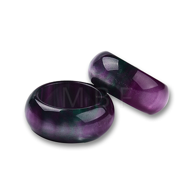 Resin Wide Chunky Finger Ring for Women RJEW-N041-01-C02-1