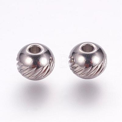 304 Stainless Steel Beads STAS-G133-10P-1