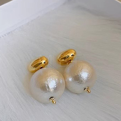 Alloy Imitation Pearl Stud Earrings WGC0511-19-1