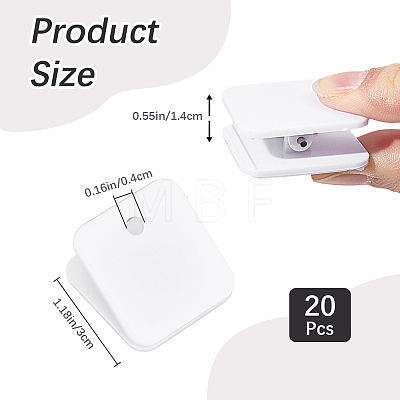 Square Acrylic Self-Adhesive Hanging Spring Clips AJEW-WH20011-56C-1
