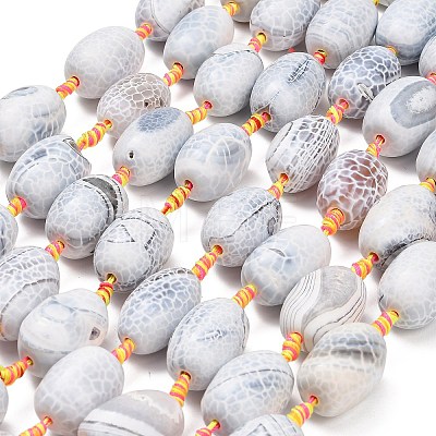 Natural Fire Crackle Agate Beads Strands G-A321-J06-01-1