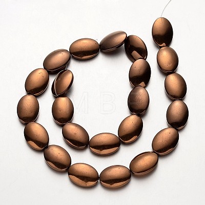 Electroplate Non-magnetic Synthetic Hematite Beads Strands G-F300-09-08-1