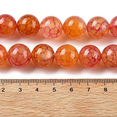 Natural Dragon Veins Agate Beads Strands G-A261-A01-14mm-1