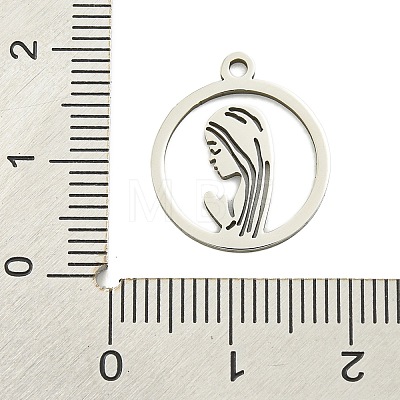 Non-Tarnish 201 Stainless Steel Pendants STAS-M015-15P-1