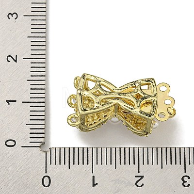 Brass Micro Pave Cubic Zirconia Box Clasps KK-U037-19G-01-1