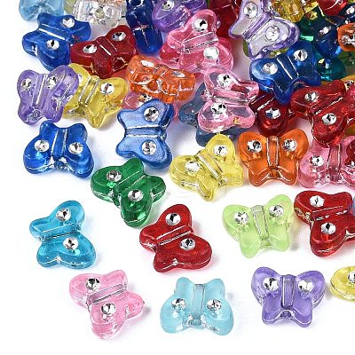 Plastic Butterfly Beads KY-Q002-06-1