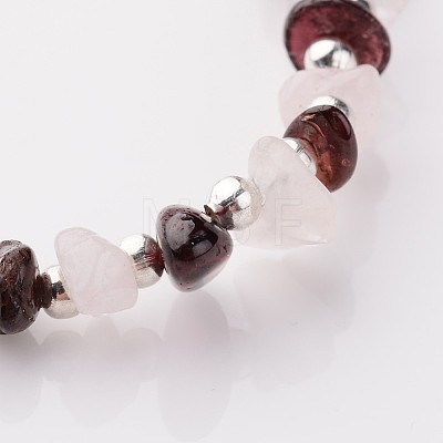 Gemstone Stretch Bracelets X-BJEW-JB02414-02-1
