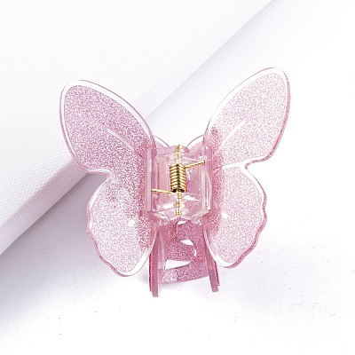 Butterfly PVC Claw Hair Clips PW-WG64107-01-1