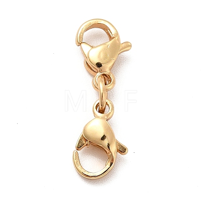 304 Stainless Steel Double Lobster Claw Clasps LS-STAS-E178-01A-G-1