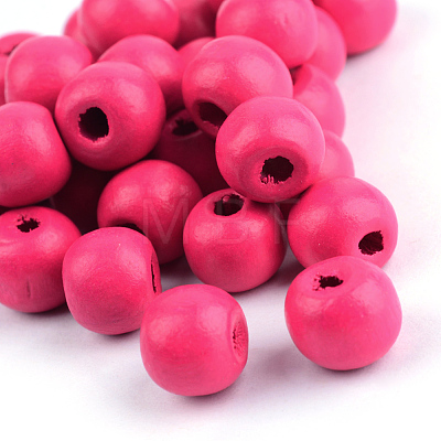 Natural Wood Beads WOOD-S662-11x12mm-A09-1