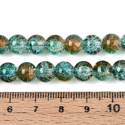 Crackle Glass Beads Strands X-CCG-C002-8mm-06-1
