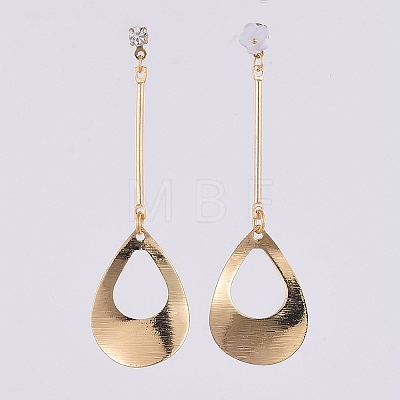 Brass Dangle Stud Earrings EJEW-JE03967-03-1