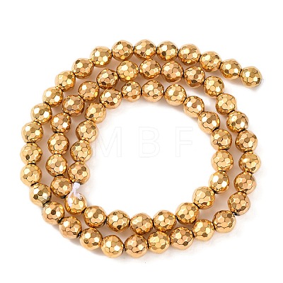 Electroplated Synthetic Non-magnetic Hematite Beads Strands G-H027-B01-04-1