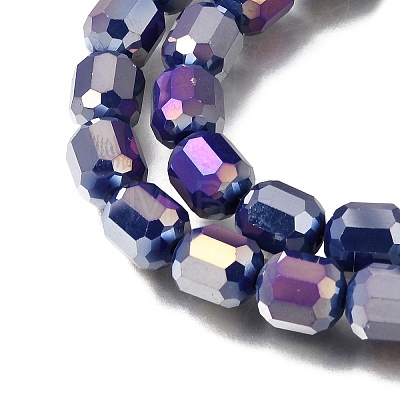 Electroplate Transparent Column Glass Beads Strands EGLA-A043-02-AB07-1