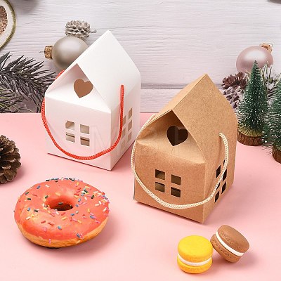 40Pcs 2 Colors Paper Boxes with Handle Rope and Window CON-CJ0001-25-1