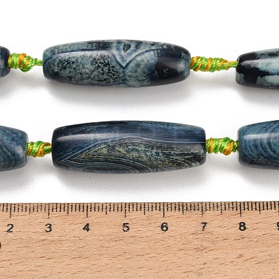 Natural Fire Crackle Agate Beads Strands GG-CBAB0A6-01-1