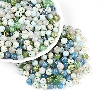Picasso Baking Paint Glass Seed Beads SEED-N007-38A-04-1