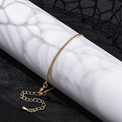 Adjustable Rack Plating Brass Curb Chain Bracelets for Women BJEW-G735-18G-1