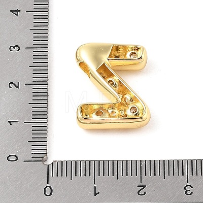 Brass Micro Pave Clear Cubic Zirconia Pendant KK-Z046-01G-Z-1