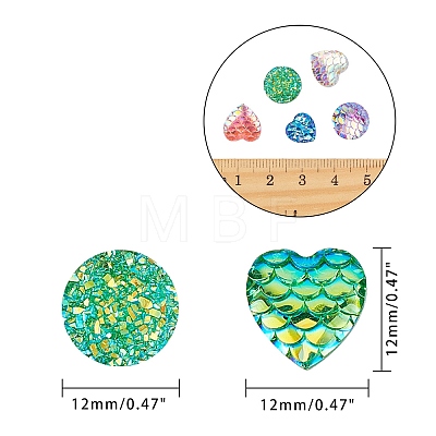Resin Cabochons CRES-NB0001-04-1