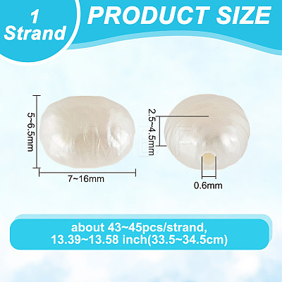 1 Strand Natural Cultured Freshwater Pearl Beads Strands PEAR-GO0001-24-1